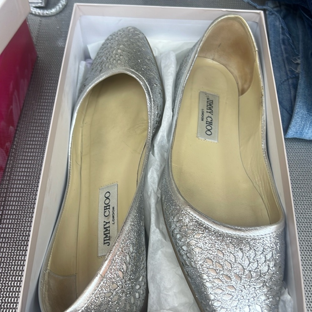 Jimmy Choo vintage silver shoes!